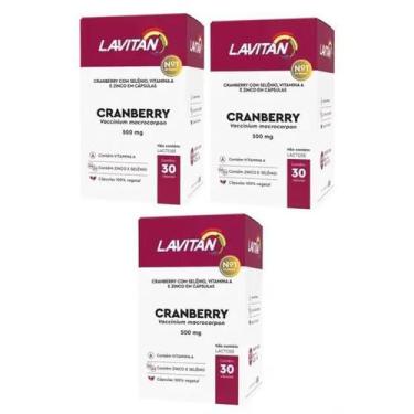 Imagem de Kit 3 Lavitan Cranberry 500Mg Com 30 Cápsulas - Cimed