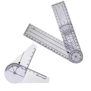 Imagem de Kit Fisioterapia Goniômetro Grande Pequeno Avaliacao Fisica…