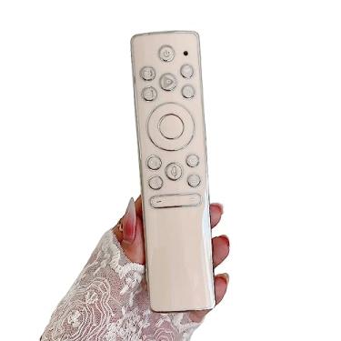 Imagem de ✪ Capa protetora de controle remoto de voz para TV CRF3A71 galvanizada TPU com tudo incluído película protetora para controle de TV