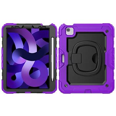 Imagem de Capa para tablet Capa resistente de TPU à prova de choque para iPad Pro 11 (2022/2021/2020/2018)/AIR 4 10.9 2020/Air 5 2022 Capa infantil, Alça giratória de 360 ​​graus Suporte de suporte com protetor