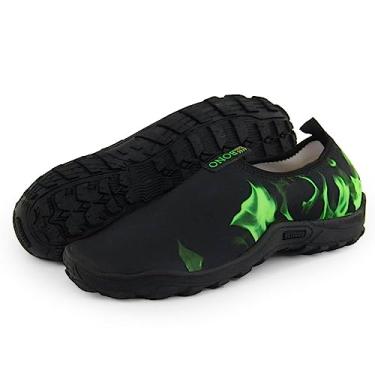Imagem de Bono Sapatilha Náutica Neoprene Tênis Híbrido Praia Cachoeira Água - Adulto Unissex - Verde - 29cm