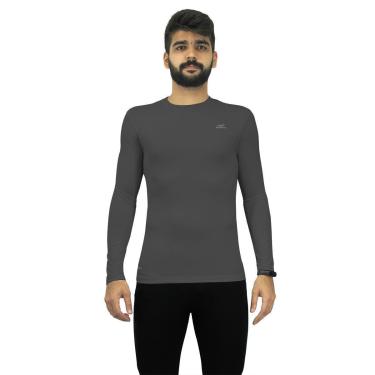 Imagem de Camisa Térmica e Compressão Finta Manga Longa Masculina UV 50-Unissex
