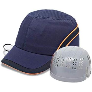 Imagem de Capacetes De Proteção Casuais Boné De Beisebol De Segurança O Revestimento Interno Protege A Cabeça, Respirável Em 360 °, Aba Curta De 5,5 Cm, Fivela De Ajuste De 3 Velocidades Tamanho Adequado Pa