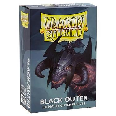 Imagem de Dragon Shield 100 ct Standard Matte Outer Sleeves Black Individual Pack
