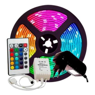 Imagem de Fita Led De 5 Metros Rgb 2835 + Controle Remoto E Fonte (822325) - Dub