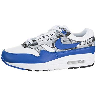 Imagem de Tênis masculino Nike Air Max 1, White/Game Royal/Neutral Grey, 5.5 Women/4 Men