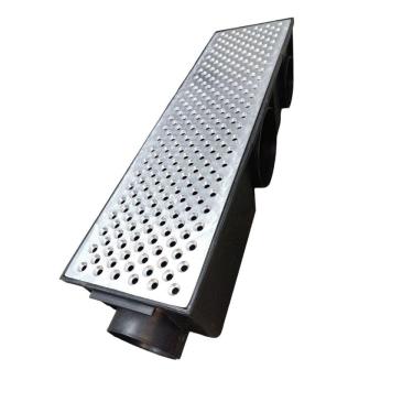 Imagem de Ralo 15x50 Alumínio Perfurado Coletor Saída Linear 75mm