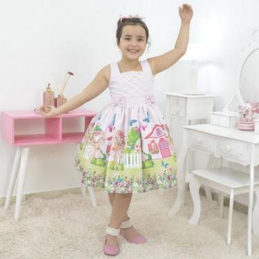 Imagem de Vestido Infantil Bailarina Rosa No Jardim Encantado - Moderna Meninas