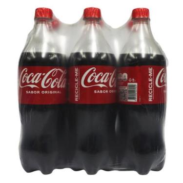 Imagem de Bebida Refrigerante Coca Cola 1 L - Fardo Com 6 Unid