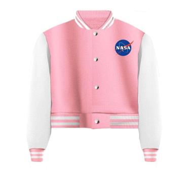 Imagem de Jaqueta Cropped Moletom Nasa Feminina Colegial