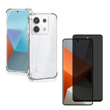 Imagem de Capa Capinha Anti Impacto + Película Privacidade 3D Compatível Com Poco X6 5G - (Hard Glass Store)