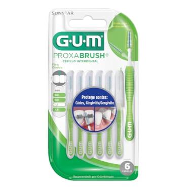 Imagem de Escova Interdental Portátil Cerda Média 1.1 mm GUM, Limpeza entre os Dentes, 6 unid., Gum, Verde, 1.1 Mm