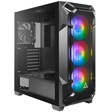 Imagem de Capa para jogos Antec Dark Fleet DF600 Flux, torre média ATX, plataforma F-LUX, 3 x 120 mm ARGB, 1 x 120 mm Reverse e 1 x 120 mm ventiladores incluídos, painel lateral de vidro temperado, USB3.0 x 2, suporte para radiador de 360 mm
