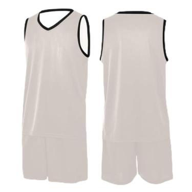Imagem de CHIFIGNO Camiseta coral de basquete, camisetas de basquete para meninas, camiseta de treino de futebol PP-3GG, linho, M