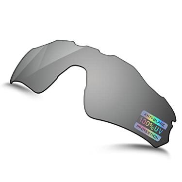 Imagem de Bowyer Lentes de reposição polarizadas para óculos de sol Oakley Radar EV Family, Espelho de titânio, Radar EV Path OO9208