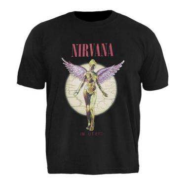 Imagem de Camiseta Plus Size Nirvana In Utero Oficial Stamp