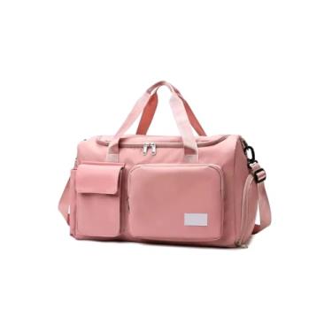 Imagem de Bolsa Mala De Mão Feminina Masculina Academia Esportiva Viagem Porta Tênis Treino Piscina Praia Transversal (Rosa)