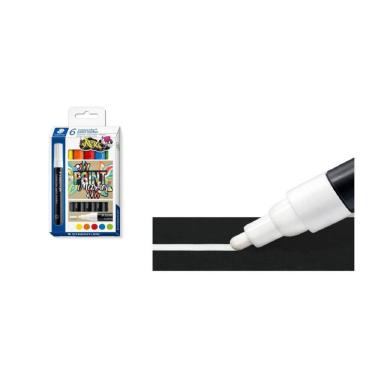 Imagem de Caneta TIPO POSCA LUMOCOLOR Ponta redonda 6 Cores STAEDTLER