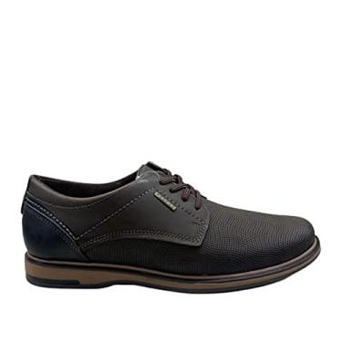 Imagem de Sapato Pegada 125111-03 Marrom/Preto Masculino Cor:Marrom/Preto;Tamanho:38