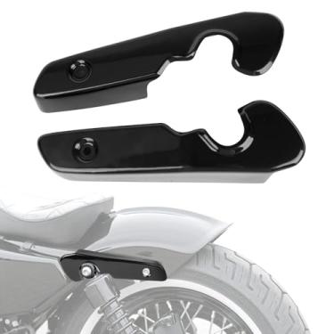 Imagem de PSLER Suporte de para-lamas traseiro Suporte lateral de seta para Sportsters Iron XL 883 1200 XL883 XL1200 48 72 Roadster 2004-2023 Preto brilhante curto