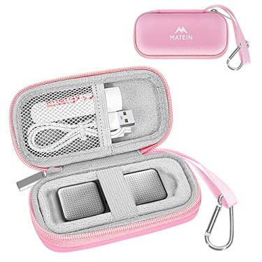 Imagem de MATEIN Capa para monitor cardíaco AliveCor KardiaMobile Personal EKG/KardiaMobile Dispositivos de monitoramento de frequência de 6 derivações, bolsa de armazenamento para monitor de frequência cardíaca, estojo rígido de viagem, rosa