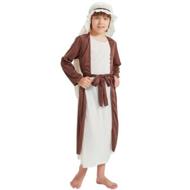Imagem de JUICYRAUL Boy Saint Joseph Costume,Biblical Religious Fancy Dress,Shepherd Costume,Perfect for Easter Halloween,Suit for 3+years