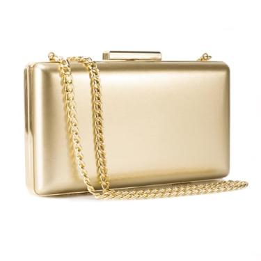 Imagem de Hupifaz Bolsa para noite - Bolsa pequena clutch para mulheres, casamentos e festas, bolsa feminina formal para noite, Dourado