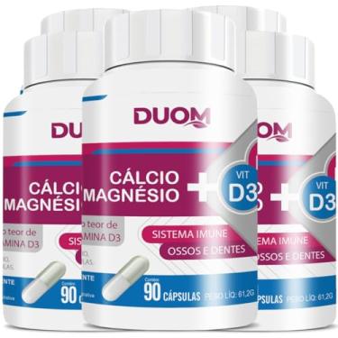 Imagem de Duom, KIT 5 CÁLCIO + MAGNÉSIO + VITAMINAS K2 E D3 COM 90 CÁPSULAS CADA TOTAL: 450 CÁPSULAS - DUOM