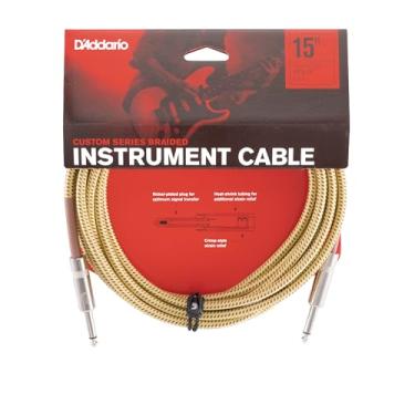 Imagem de Cabo Custom Series Trançado 4.57m Em Tecido Tweed D'Addario PW-BG-15TW