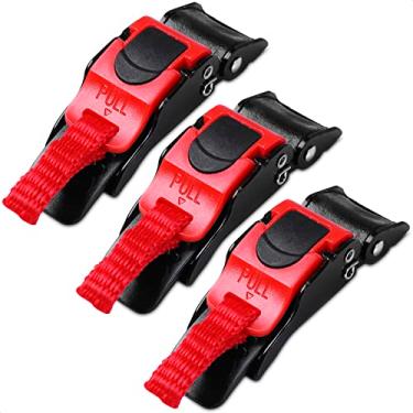 Imagem de HonsCreat – Fivela de puxar para capacete de motocicleta com clipe de velocidade e fivela de liberação rápida