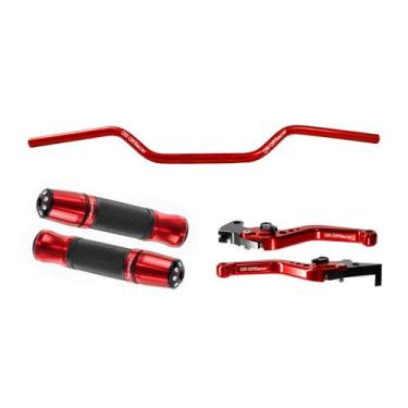 Imagem de Kit Guidão Original Manopla Jupiter Manete MT03 (Off Racer), Vermelho