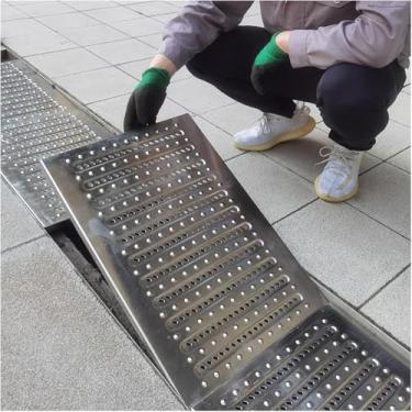 Imagem de Tampa do filtro de esgoto da grelha de drenagem de piso de quintal/garagem, substituição de 2 mm de espessura de aço inoxidável, tampas de vala de grade, vala de drenagem, grelha à prova de