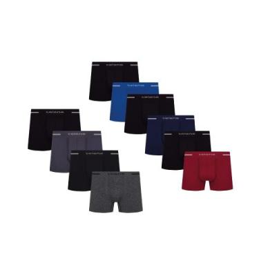Imagem de Kit 8 Cuecas Boxer Box Selene Em Microfibra Sem Costura Masculina , So