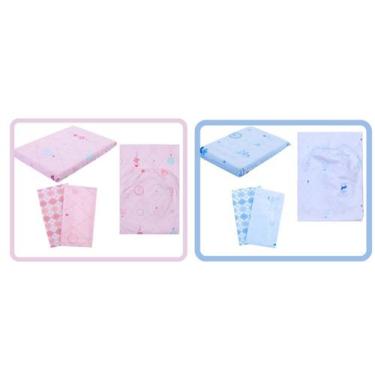 Imagem de Travesseiro Bebe Lençol Berço C/Elástico e 2 Fronhas 28x40 Enxoval Mat