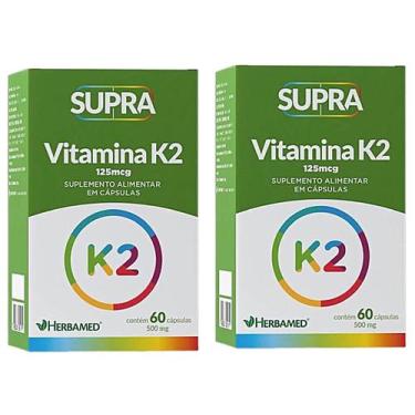 Imagem de Kit 2 Supra Vitamina K2 60 Cápsulas - Herbamed