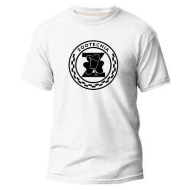 Imagem de Camiseta Básica Algodão Premium Estampa Digital Zootecnia, Branco, GG