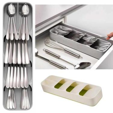 Imagem de Organizador De Gaveta Porta Talher Multiuso Compacto Prático - ORGANIZ