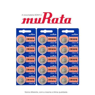 Imagem de 15 Baterias Murata CR1616 DL1616 ECR1616 Célula de Moeda de Lítio de 3