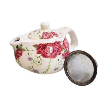 Imagem de Mini Chaleira Bule de Chá Porcelana com Infusor Inox 250ml - Tokyo Des