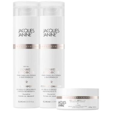 Imagem de Kit Jacques Janine Power Inforcer Shampoo Sem Sal 240ml Condicionador 
