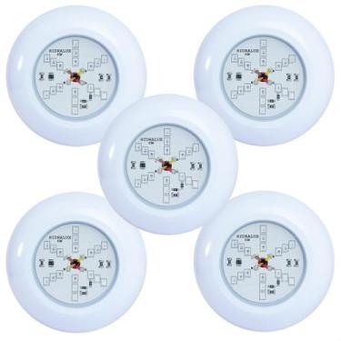 Imagem de Kit 5 Refletores Led 6w RGB ABS para Iluminação Piscina - Hidralux