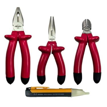 Imagem de Kit Alicate Iso. 1000V Univ. 8" Corte Diag. 6" Telef Reto 6" -  ARO096