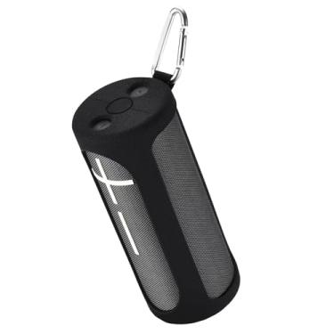 Imagem de Hzycwgone Capa de silicone para alto-falante Bluetooth portátil à prova d'água Ultimate Ears Boom 4, para UE Boom 4, bolsa de transporte protetora de viagem com mosquetão (capa preta)