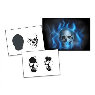 Imagem de UMR-Design AS-010 Schädel Escova de ar Schablone, Medium, 1