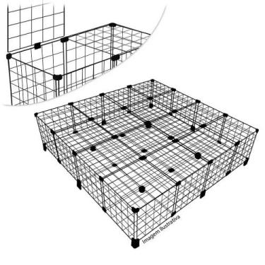 Imagem de Cercado Porquinho Da ÍNdia Com Fundo, PÉS E Teto  120x120xcm - IGUANNA