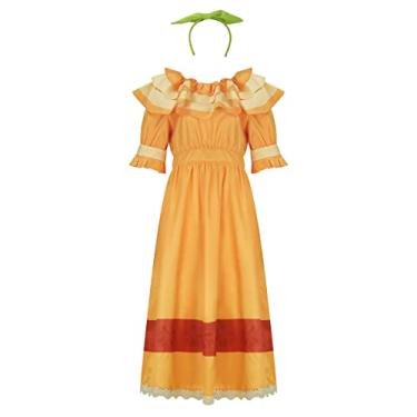 Imagem de GAUWEAN Fantasia Dolores Luisa Vestido feminino Mirabel Isabella Madrigal Halloween para adultos, Pepa, XX-Large