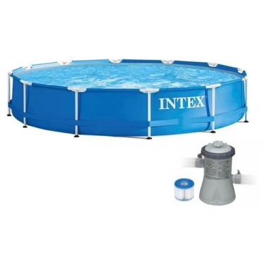 Imagem de Piscina Intex 5000 litros estrutural com Bomba Filtro 110v