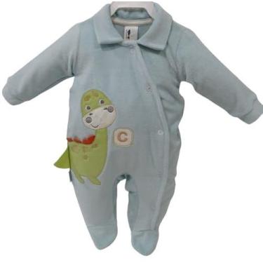 Imagem de Macacão Plush Bebê Menino Bordado Inverno Chuquinha Baby 2882, Azul, P