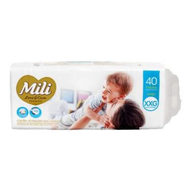 Imagem de Fralda Descartável Infantil Bebê Mili Love e Care Tamanho XXG com 40 u