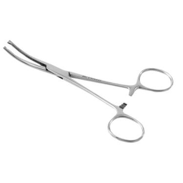 Imagem de Pinça kocher 18 cm 1x2 dentes curva (hemostatica) - Ascamas